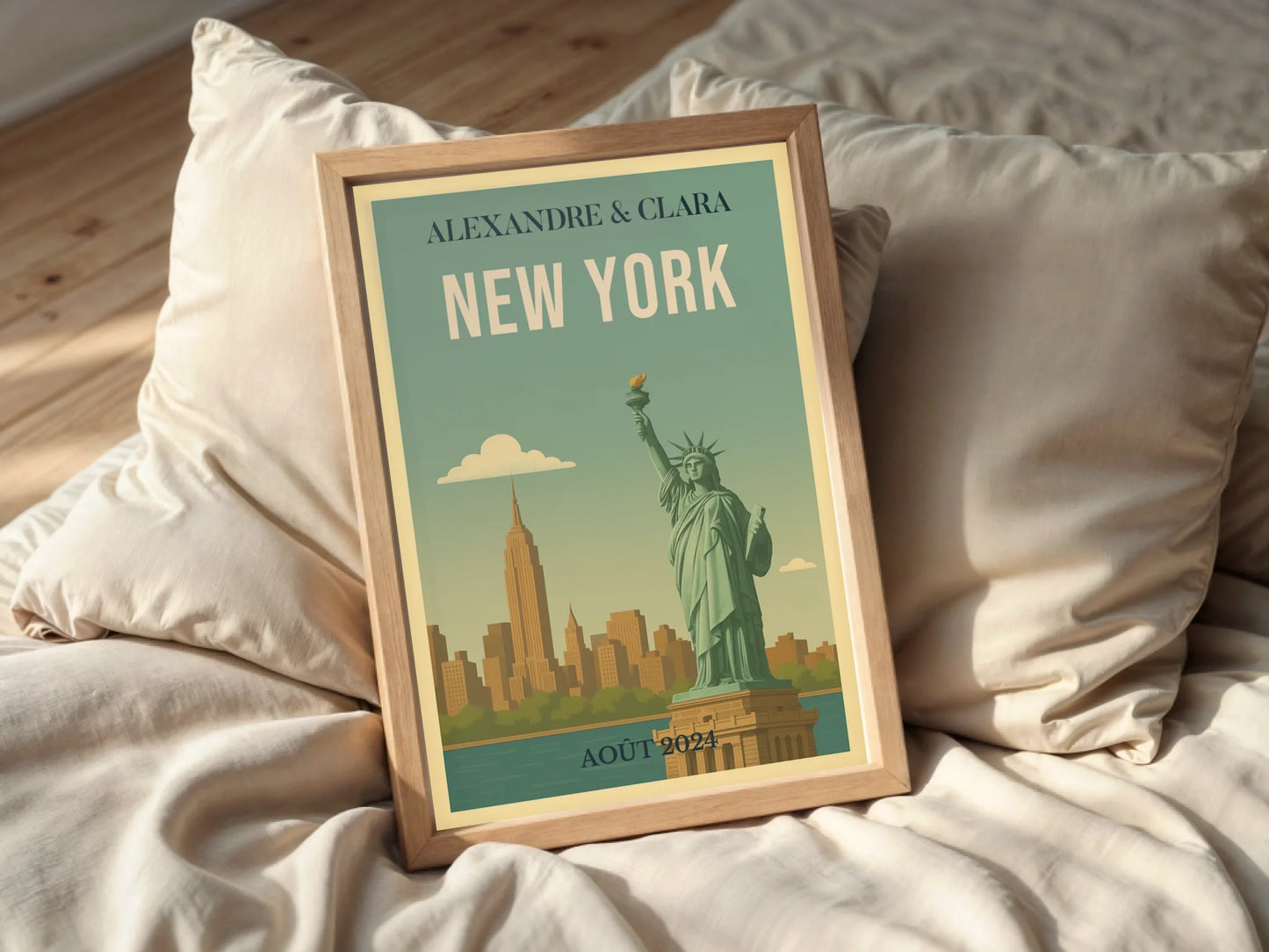 Affiche personnalisée New York – Statue de la Liberté vintage