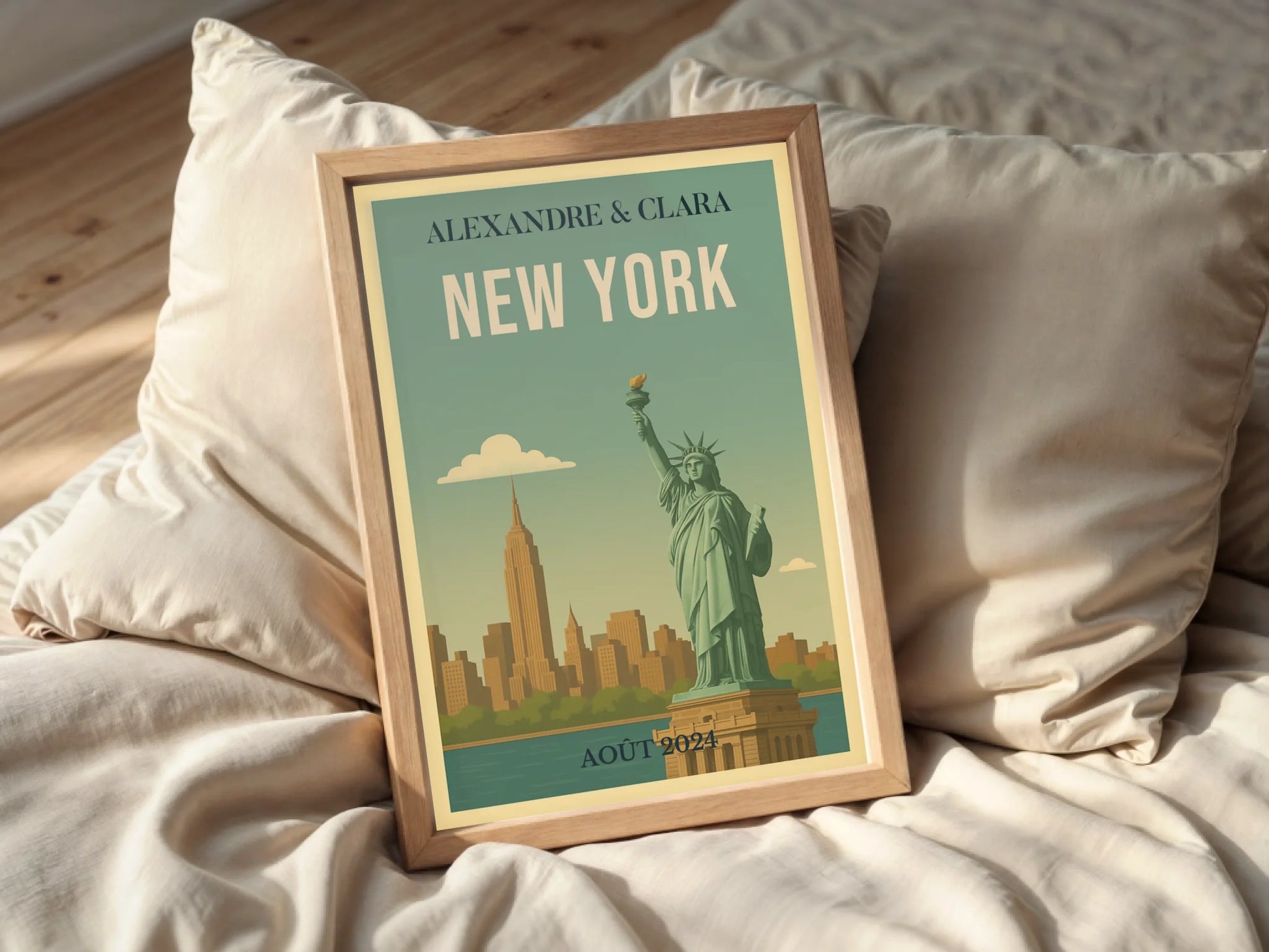 Affiche personnalisée New York – Statue de la Liberté vintage
