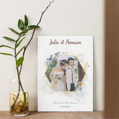 Cadeau Noces de Porcelaine- Affiche personnalisée 20 ans de mariage