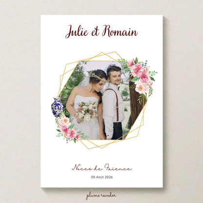 Cadeau Noces de Faïence Personnalisé - Affiche 9 Ans de Mariage