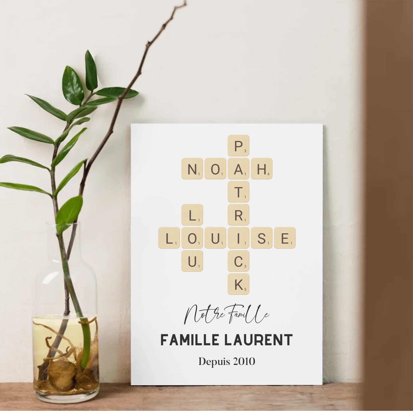 Affiche Personnalisée Famille Scrabble