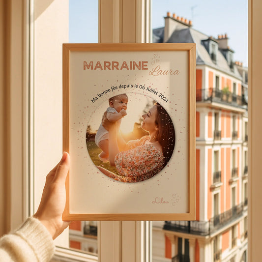 Affiche personnalisée Marraine avec Photo