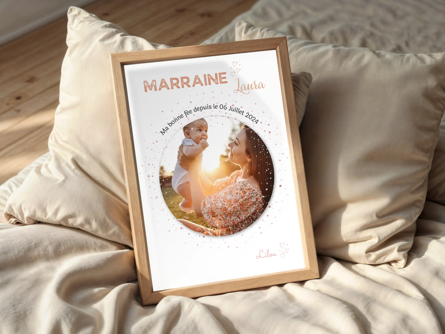 Affiche personnalisée Marraine avec Photo