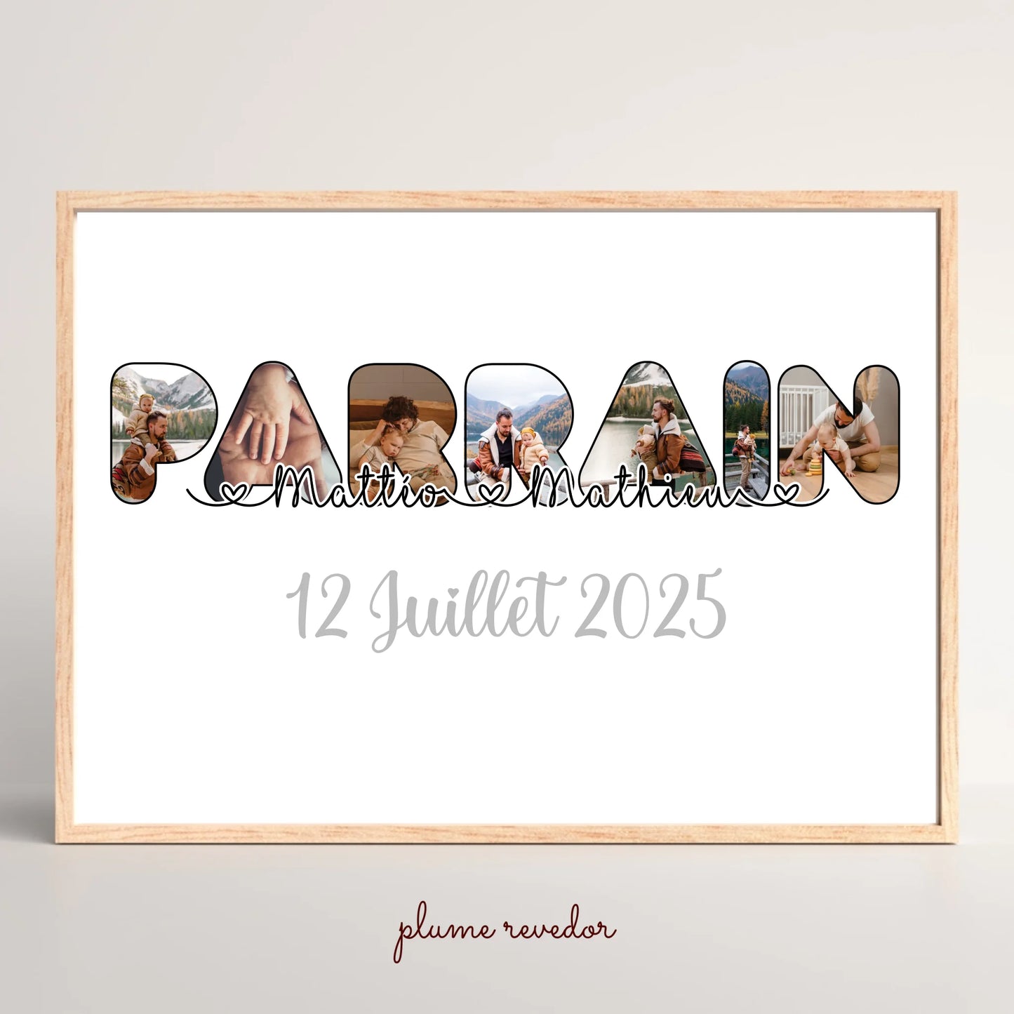 Affiche personnalisée Plume Revedor