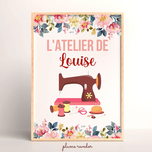 Affiche personnalisée - Affiche Couture Atelier de Couture