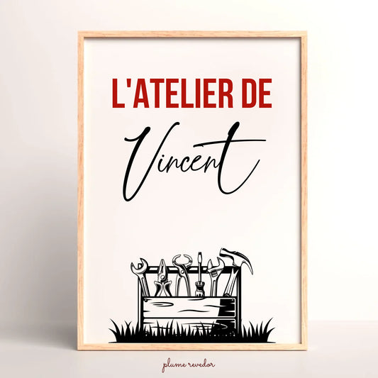 Affiche personnalisée Bricolage - Cadeau Homme Bricoleur
