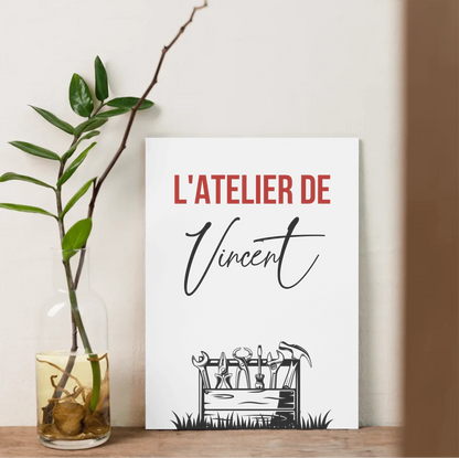 Affiche personnalisée Bricolage - Cadeau Homme Bricoleur