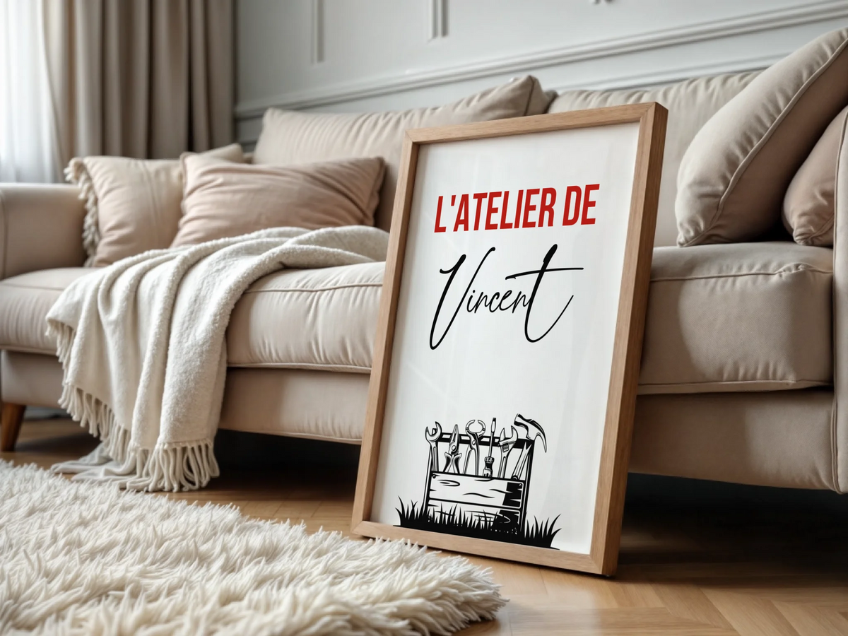 Affiche personnalisée Bricolage - Cadeau Homme Bricoleur