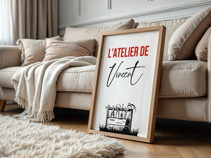 Affiche personnalisée Bricolage - Cadeau Homme Bricoleur