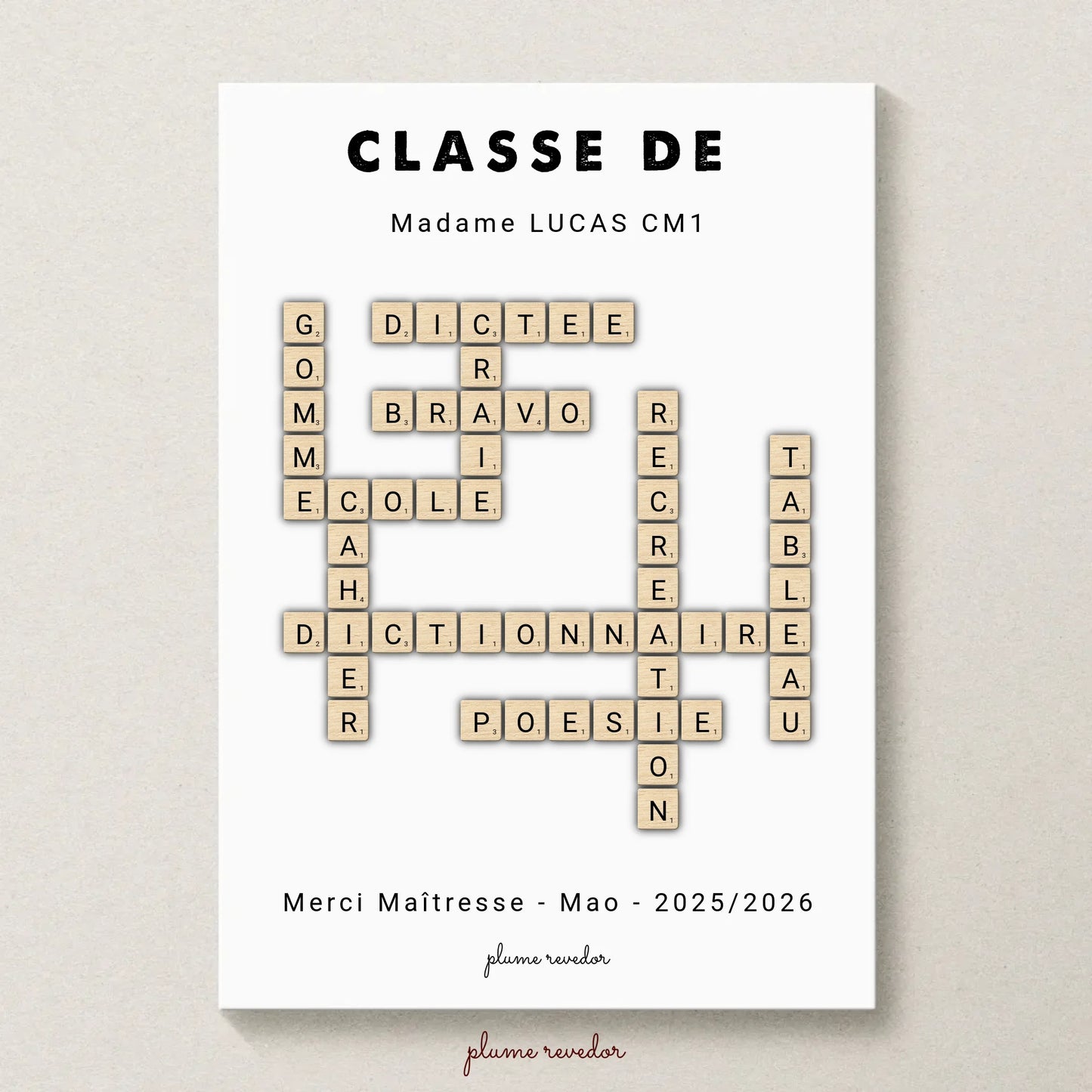 Affiche personnalisée Plume Revedor
