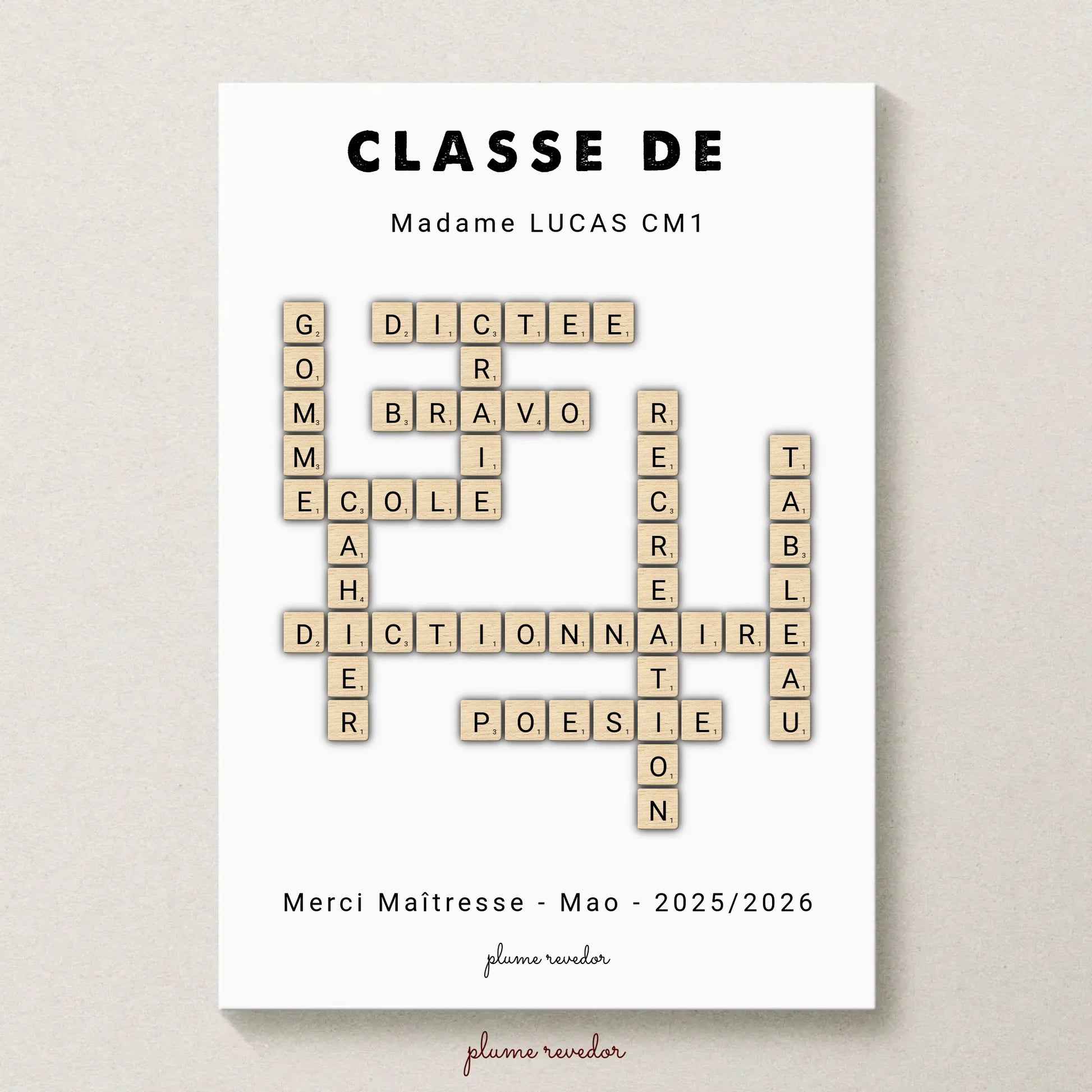Affiche personnalisée Plume Revedor