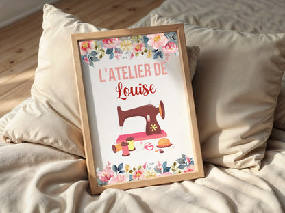 Affiche personnalisée - Affiche Couture Atelier de Couture