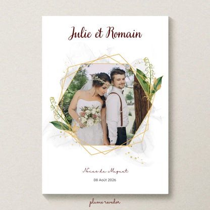 Cadeau Noces de muguet - Affiche Personnalisée 13 Ans de Mariage