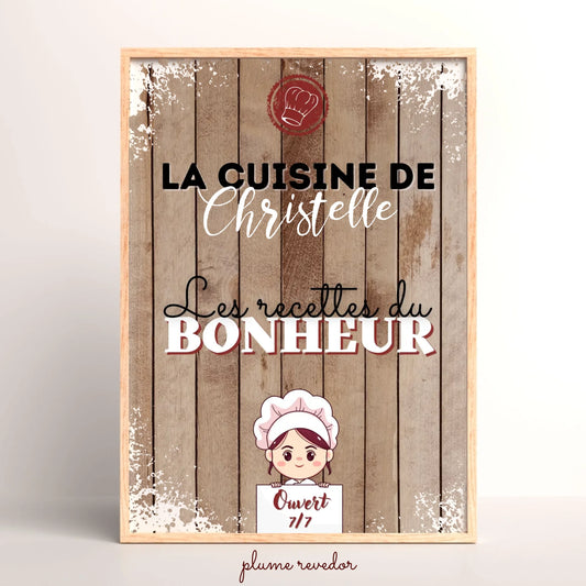 Affiche personnalisée - La cuisine de [prénom]