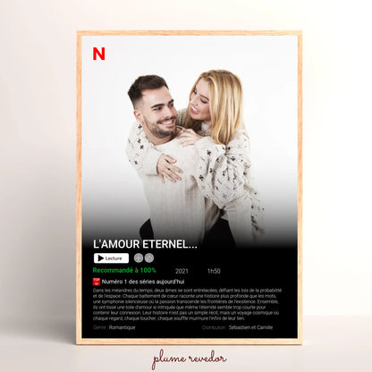 Affiche Personnalisée Netflix - Couple - Saint Valentin