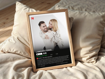 Affiche Personnalisée Netflix - Couple - Saint Valentin