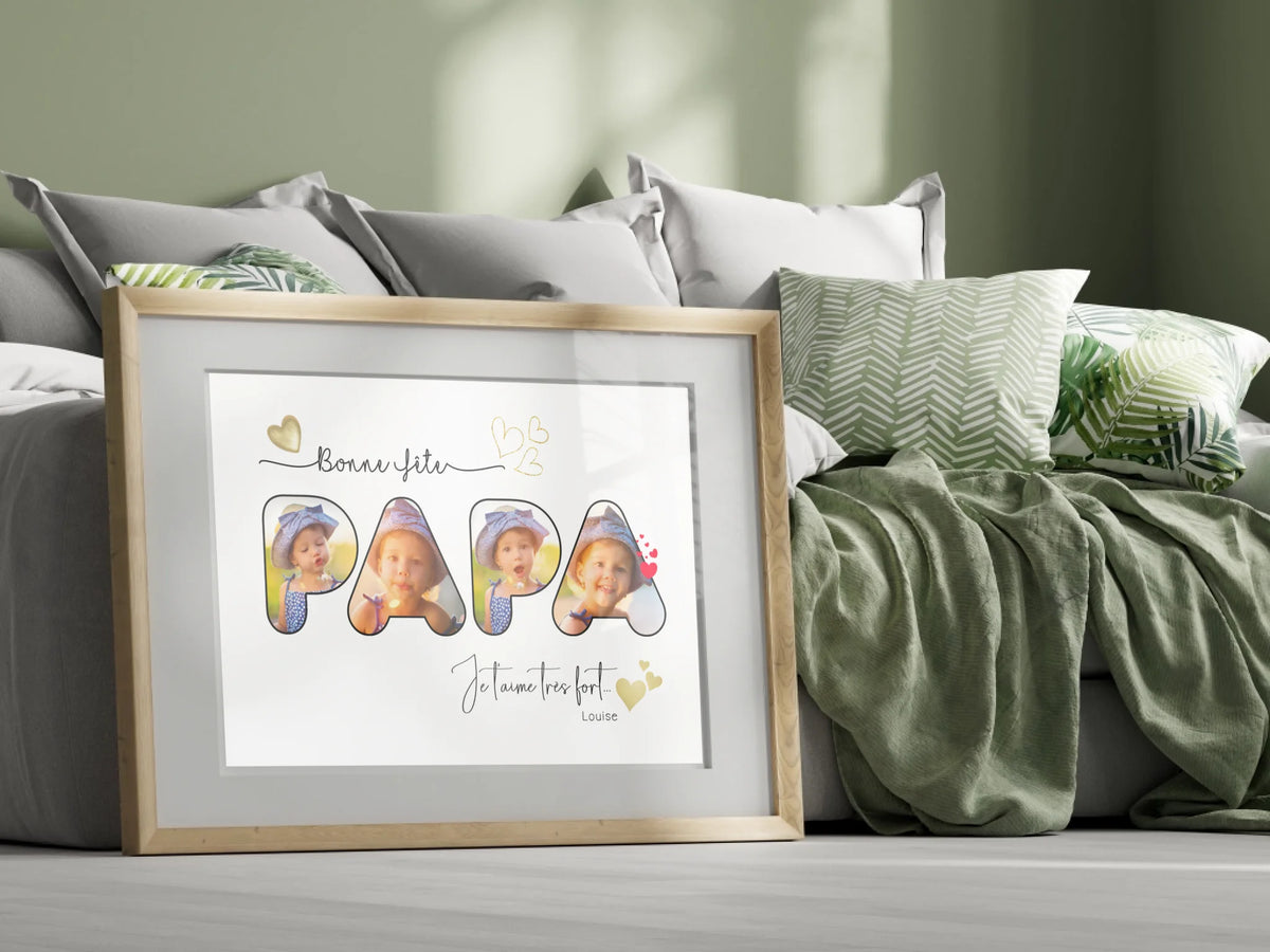 Affiche fête des pères personnalisée papa