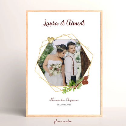 Affiche Personnalisée - Noces de Chypre - Cadeau anniversaire de Mariage