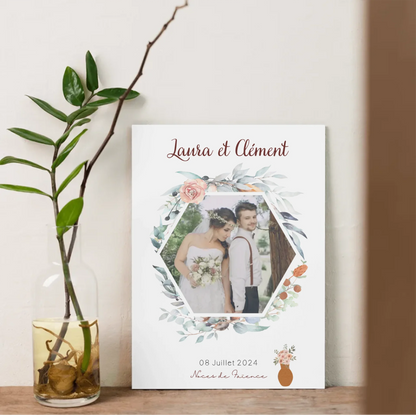 Affiche Personnalisée Noces de Faïence - Cadeau anniversaire de Mariage 