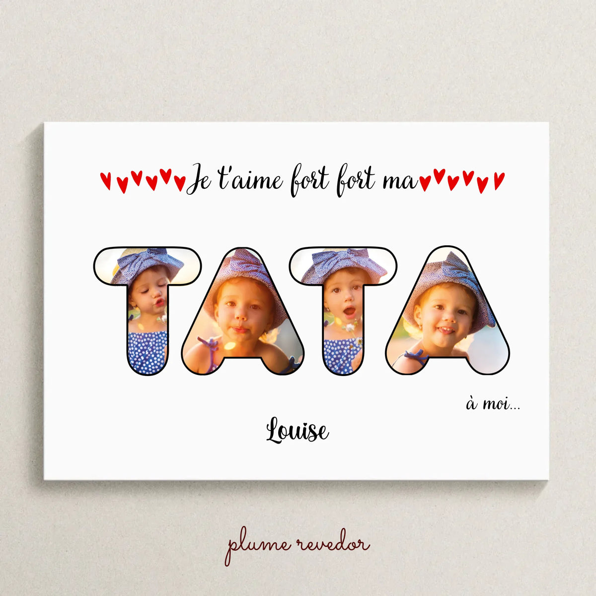 Affiche personnalisée Tata avec photos