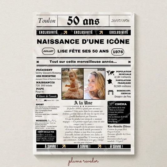 Affiche personnalisée Plume Revedor