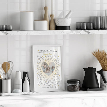 Affiche personnalisée Super Papa avec photo – Cadeau fête des pères à remplir par les enfants