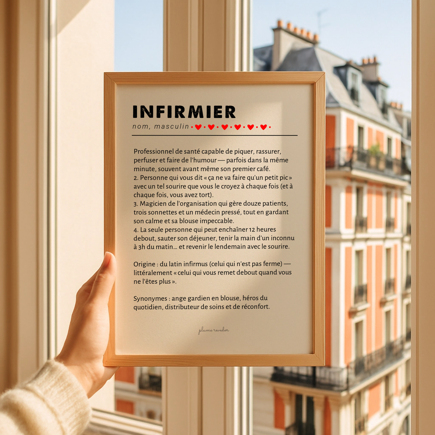 Affiche Définition Infirmier – Cadeau Infirmier Humour & Déco