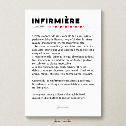 Affiche définition infirmière