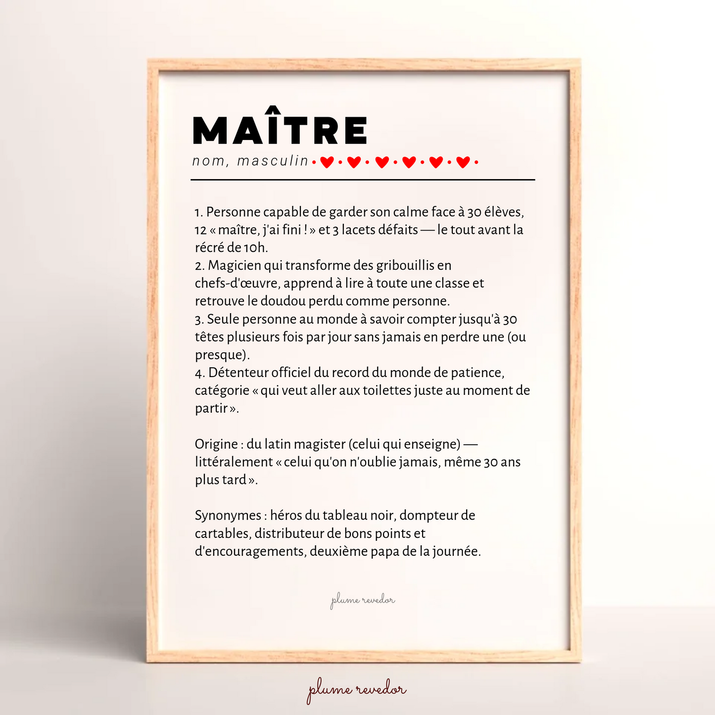 Cadre définition Maître