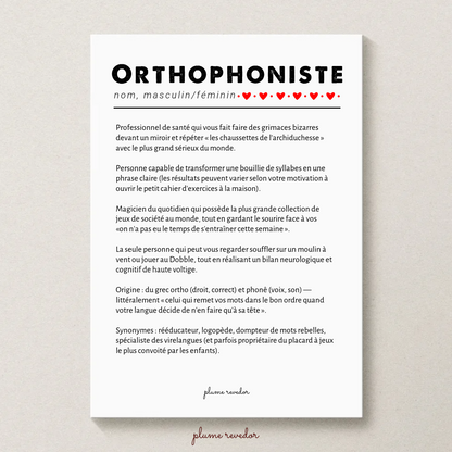 affiche orthophoniste