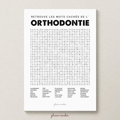affiche mots caches orthodontie