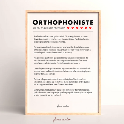cadre définition orthophoniste