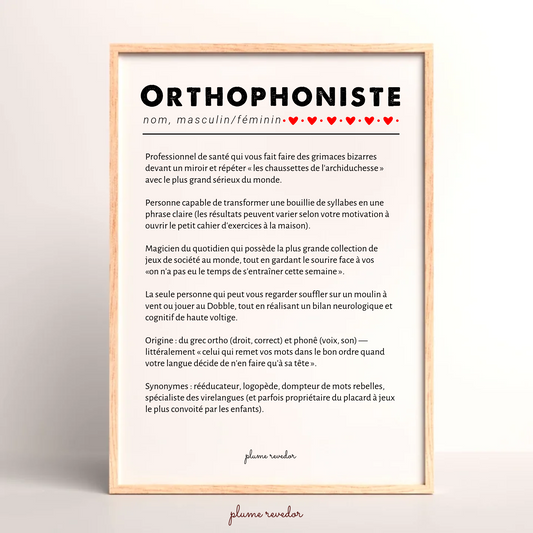 cadre définition orthophoniste